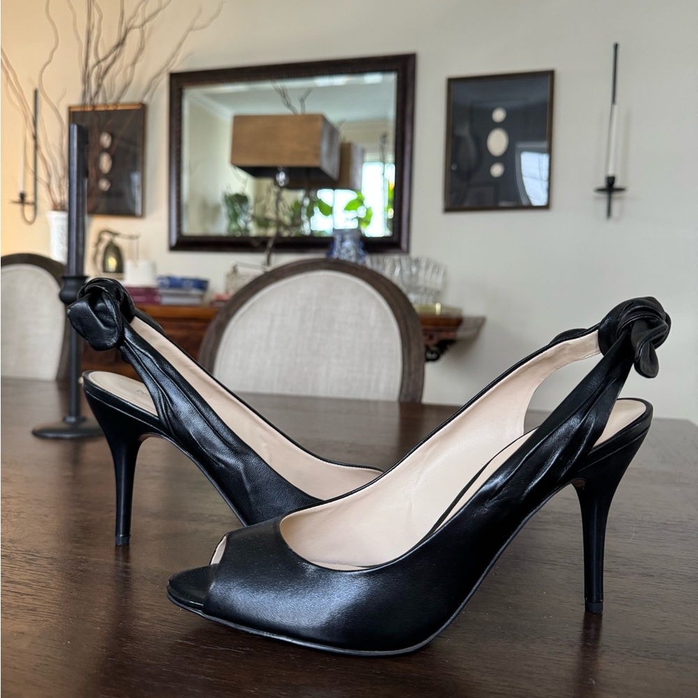 Nine West Peep Toe, Sling Back Heel w/ Bow